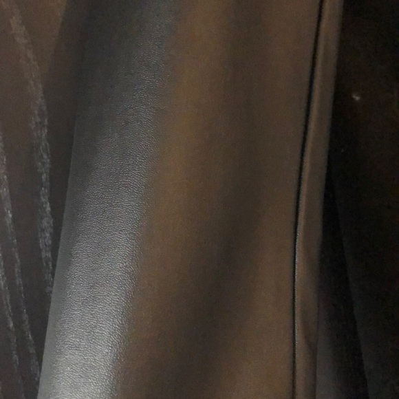 Bloomingdales Aqua black wool/vegan leather coat M - Picture 6 of 10